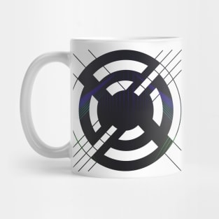 Black abstract geometric logo Mug